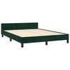 vidaXL Cadre de lit sans matelas vert fonc&eacute; 140x200 cm velours