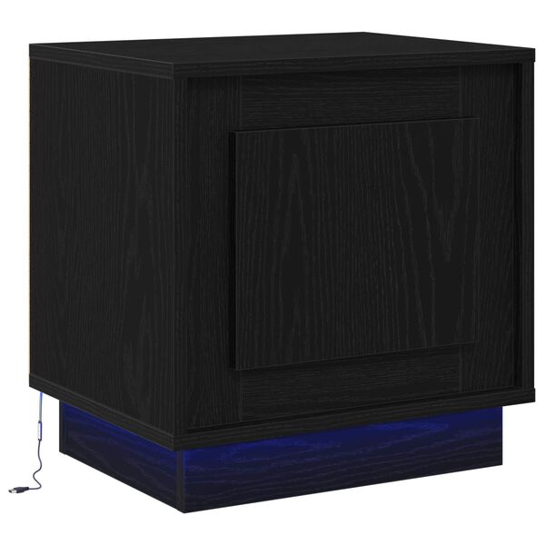 vidaXL Cabinet de chevet Noir 44 x 34,5 x 45 cm Bois d'ing&eacute;nierie