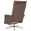 vidaXL Fauteuil inclinable avec repose-pieds marron similicuir