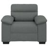 vidaXL Fauteuil gris foncé 60 cm tissu