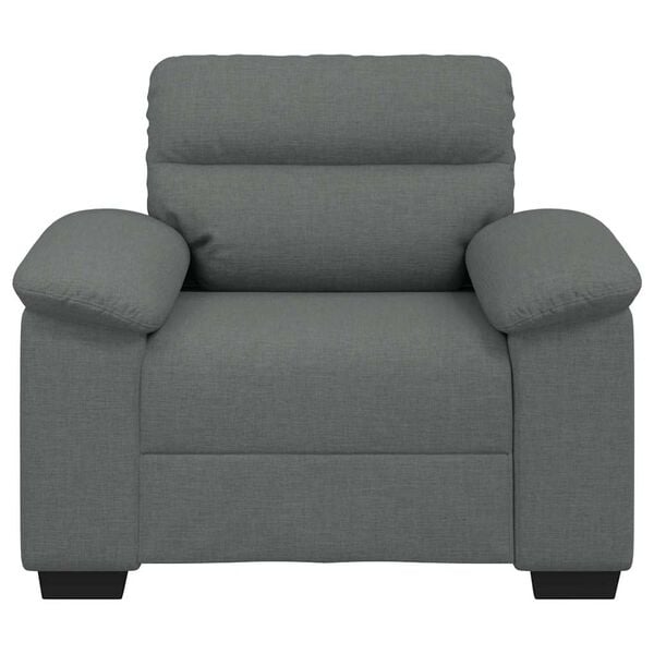 vidaXL Fauteuil gris foncé 60 cm tissu