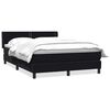 vidaXL Sommier &agrave; lattes de lit avec matelas noir 160x210 cm velours