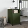 vidaXL Table de chevet vert olive 36x39x59 cm acier