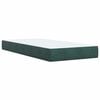 vidaXL Sommier &agrave; lattes de lit avec matelas Vert fonc&eacute; 90x200 cm