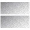 vidaXL Nez de marche 2 pc 70 x 30 cm Argent&eacute; Aluminium Rectangulaire