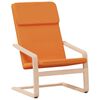 vidaXL Chaise de relaxation avec repose-pied Jaune foncé Tissu