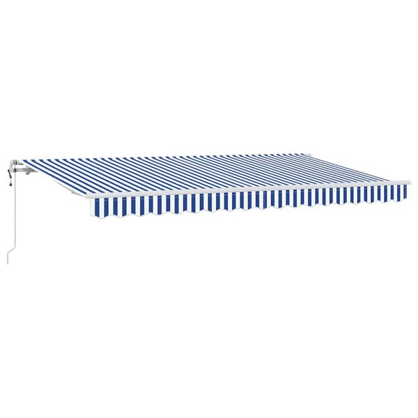vidaXL Auvent R&eacute;tractable Bleu 400 x 200 cm tissu