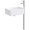 vidaXL Lavabo de salle de bain avec robinet et &eacute;vacuation Chrome
