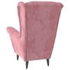 vidaXL Fauteuil rose velours