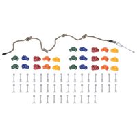 vidaXL Pierres d'escalade avec corde 25 pcs Multicolore