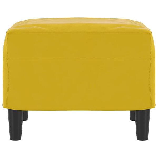 vidaXL Repose-pied Jaune 60x50x41 cm Velours