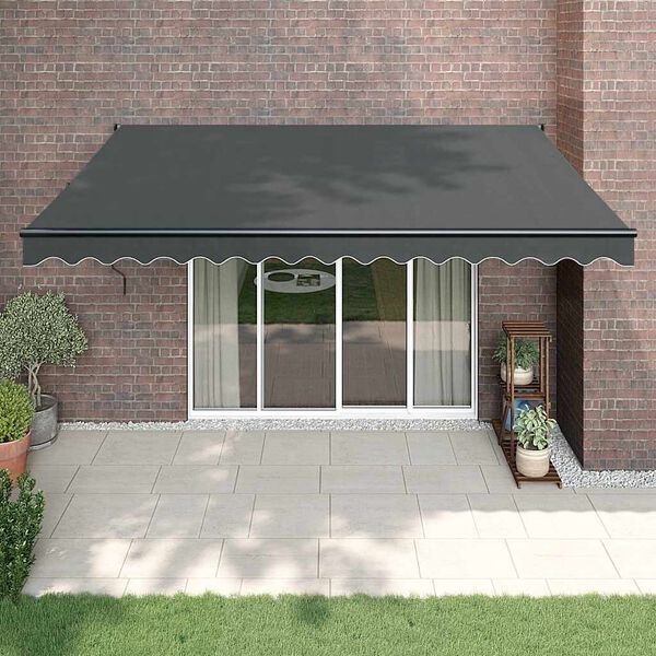vidaXL Auvent r&eacute;tractable automatique anthracite 4,5x3 m