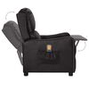 vidaXL Fauteuil de massage Noir Similicuir brillant