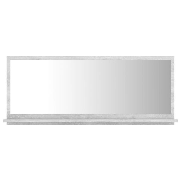 vidaXL Miroir de salle de bain Gris béton 90x10,5x37 cm Aggloméré
