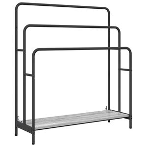 vidaXL Porte-v&ecirc;tements avec &eacute;tag&egrave;re Gris Sonoma 90 x 30 x 100,5 cm