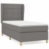 vidaXL Sommier &agrave; lattes de lit et matelas Gris fonc&eacute; 90x190 cm Tissu