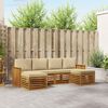 vidaXL Ensembles de canap&eacute;s avec coussin 6 pcs Naturel et Beige