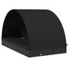 vidaXL Transat 2 places avec toit rond noir 211x112x140 cm