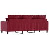 vidaXL Canap&eacute; &agrave; 3 places Rouge bordeaux 180 cm Velours
