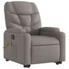 vidaXL Fauteuil inclinable de massage Taupe Tissu