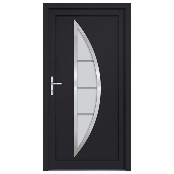 vidaXL Porte d'entr&eacute;e anthracite 98x200 cm PVC