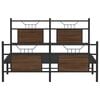 vidaXL Cadre de lit sans matelas chêne marron 137x190 cm