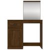 vidaXL Coiffeuse et miroir ch&ecirc;ne marron 90x50x132,5 cm bois ing&eacute;nierie