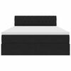 vidaXL Lit de Rangement avec matelas Noir 140 x 190 cm Velours
