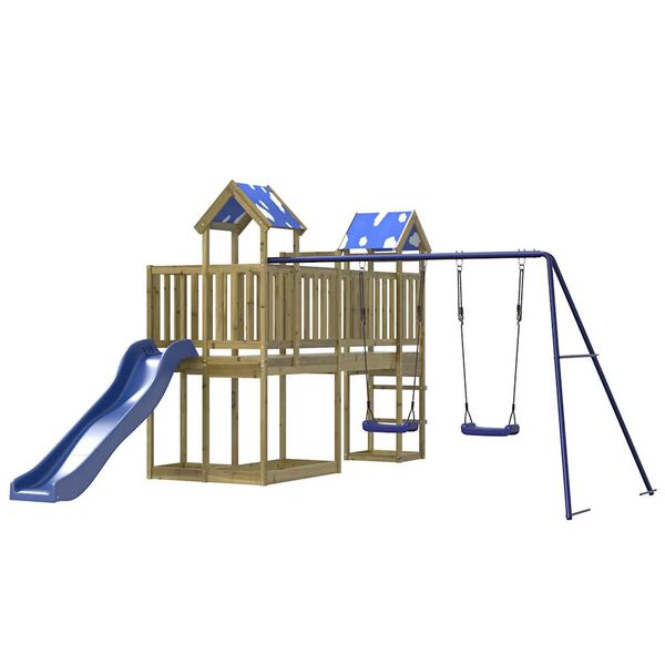 vidaXL Aire de jeux d'ext&eacute;rieur bois de pin impr&eacute;gn&eacute;