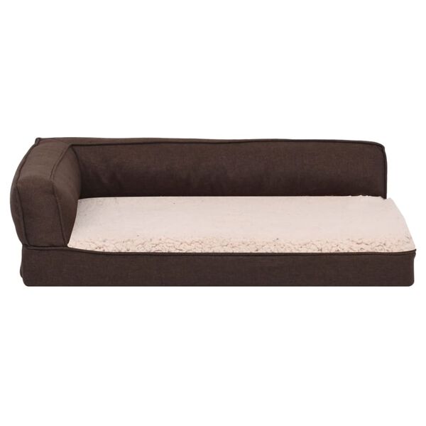 vidaXL Matelas de lit ergonomique de chien 75x53 cm Polaire aspect lin