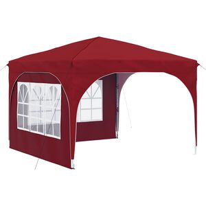 vidaXL Tente de f&ecirc;te pop-up 290 x 290 x 245 cm Bordeaux