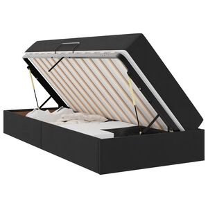 vidaXL Lit avec rangement et matelas Noir 100 x 200 cm Velours