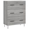vidaXL Buffet haut Sonoma gris 69,5x34x180 cm Bois d'ing&eacute;nierie