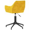 vidaXL Chaises &agrave; manger pivotantes lot de 2 jaune moutarde velours