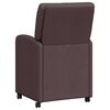 vidaXL Chaises de Salle à Manger avec Roues 2 pcs Marron foncé