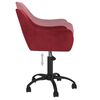 vidaXL Chaises &agrave; manger pivotantes lot de 4 Rouge bordeaux Velours