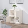 vidaXL Buffet blanc 74x35x80 cm bois massif de pin