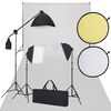 vidaXL Kit d'&eacute;clairage de studio photo Blanc et noir