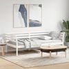 vidaXL Lit de jour sans matelas blanc 90x200 cm bois de pin massif