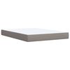 vidaXL Sommier &agrave; lattes de lit avec matelas Taupe 160x200 cm Tissu