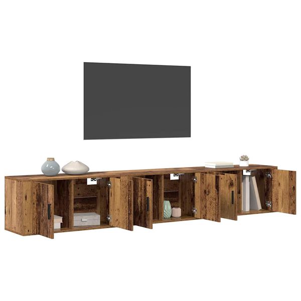 vidaXL Ensemble de meuble TV mural 3 pcs Bois Ancien 80 x 34,5 x 40 cm