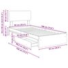 vidaXL Lit de Rangement Blanc 90 x 190 cm Bois d'ing&eacute;nierie