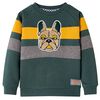 Sweatshirt pour enfants vert fonc&eacute; 92