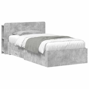vidaXL Cadre de lit avec rangement Gris b&eacute;ton 80 x 200 cm