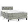 vidaXL Sommier &agrave; lattes de lit et matelas gris clair 120x190cm velours