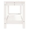 vidaXL Banc de jardin blanc 82,5x35x45 cm bois massif de pin