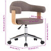 vidaXL Chaise pivotante de bureau Taupe Bois courbé et tissu