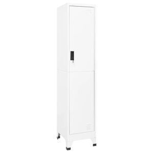 vidaXL Armoire &agrave; casiers Blanc 38x45x180 cm Acier