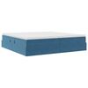 vidaXL Lit avec rangement et matelas Bleu fonc&eacute; 200 x 200 cm Velours
