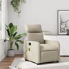 vidaXL Fauteuil inclinable de massage Cr&egrave;me Similicuir